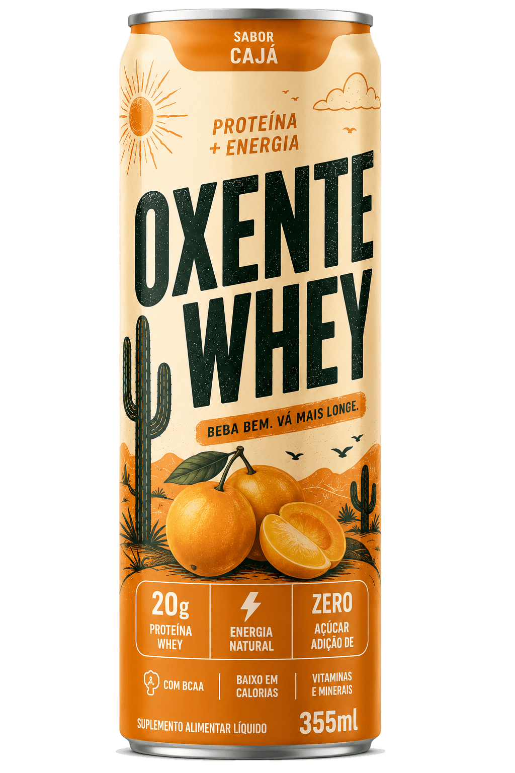 Lata Oxente Whey sabor Caja
