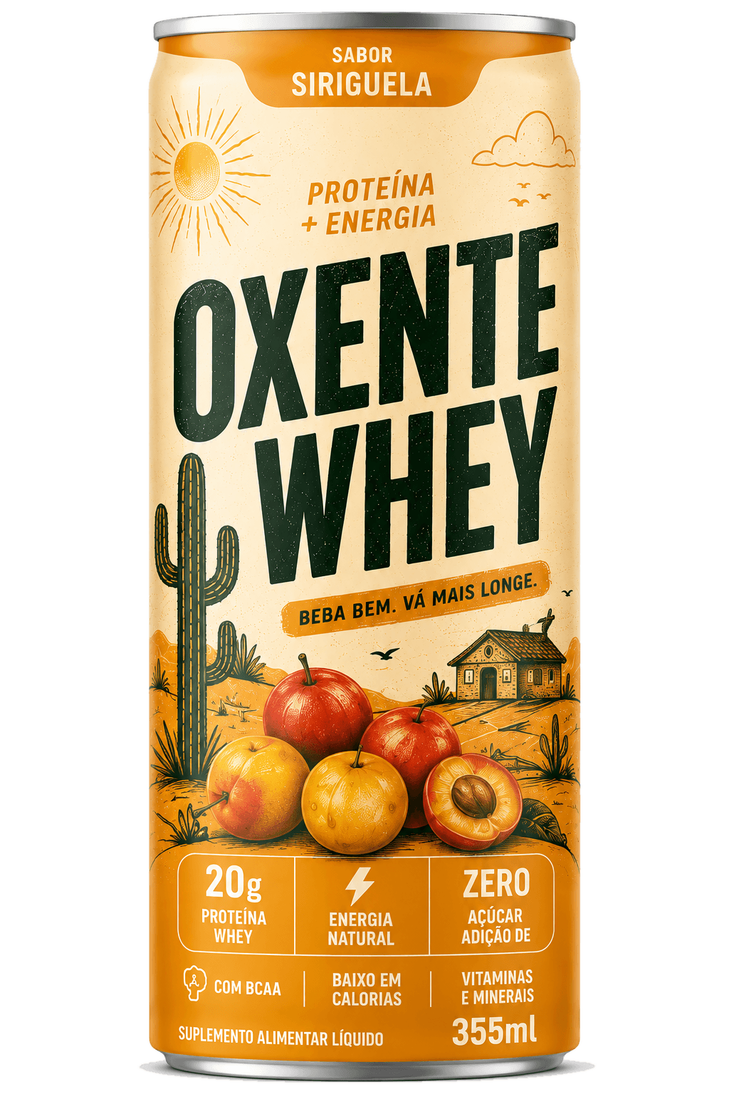 Lata Oxente Whey sabor Siriguela